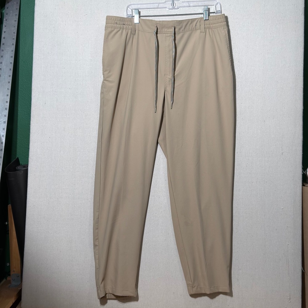 Birdie Bound Performance Jogger Pants Men XL Khaki Tech Golf Stretch Trousers